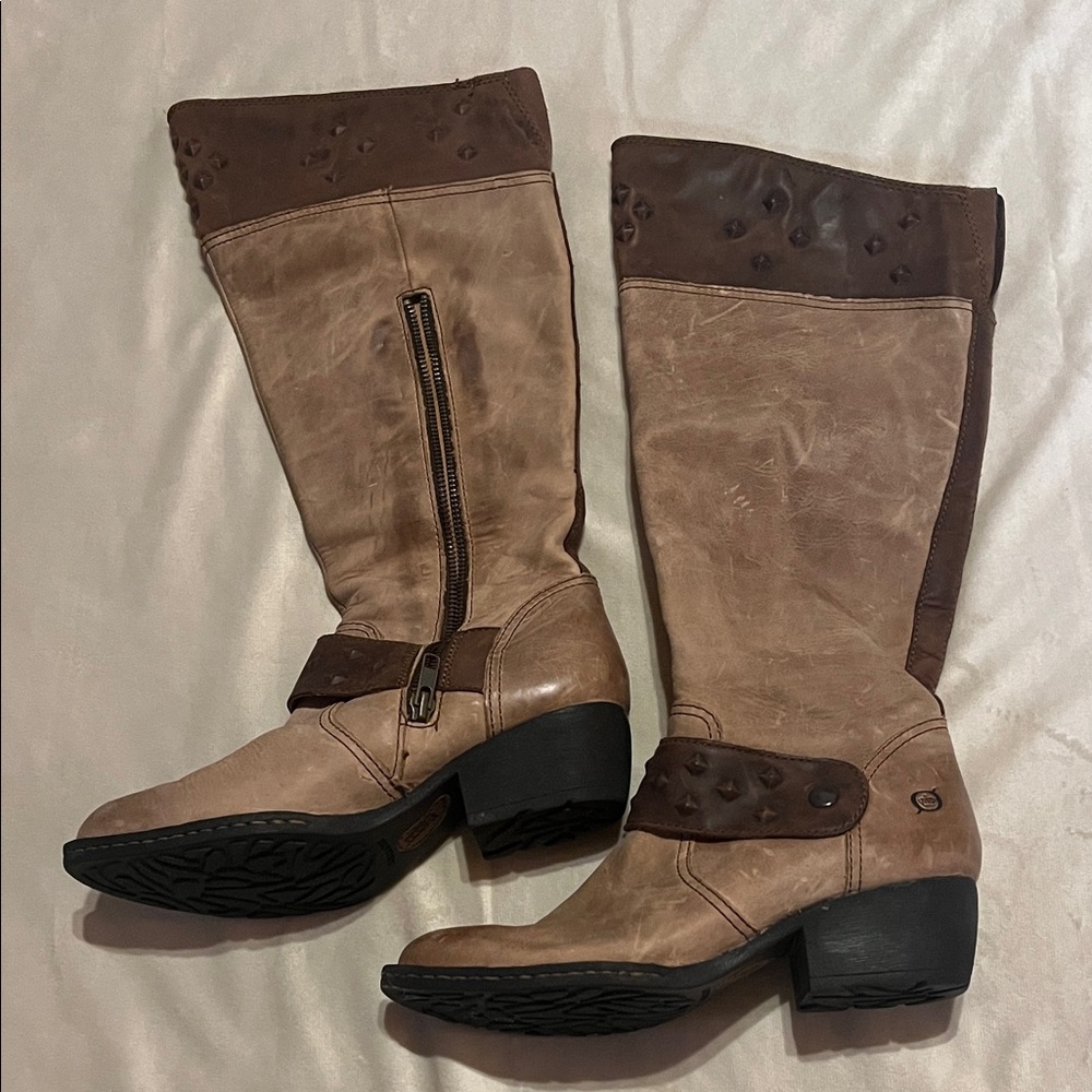 Born Brown Leather Knee-High Boots